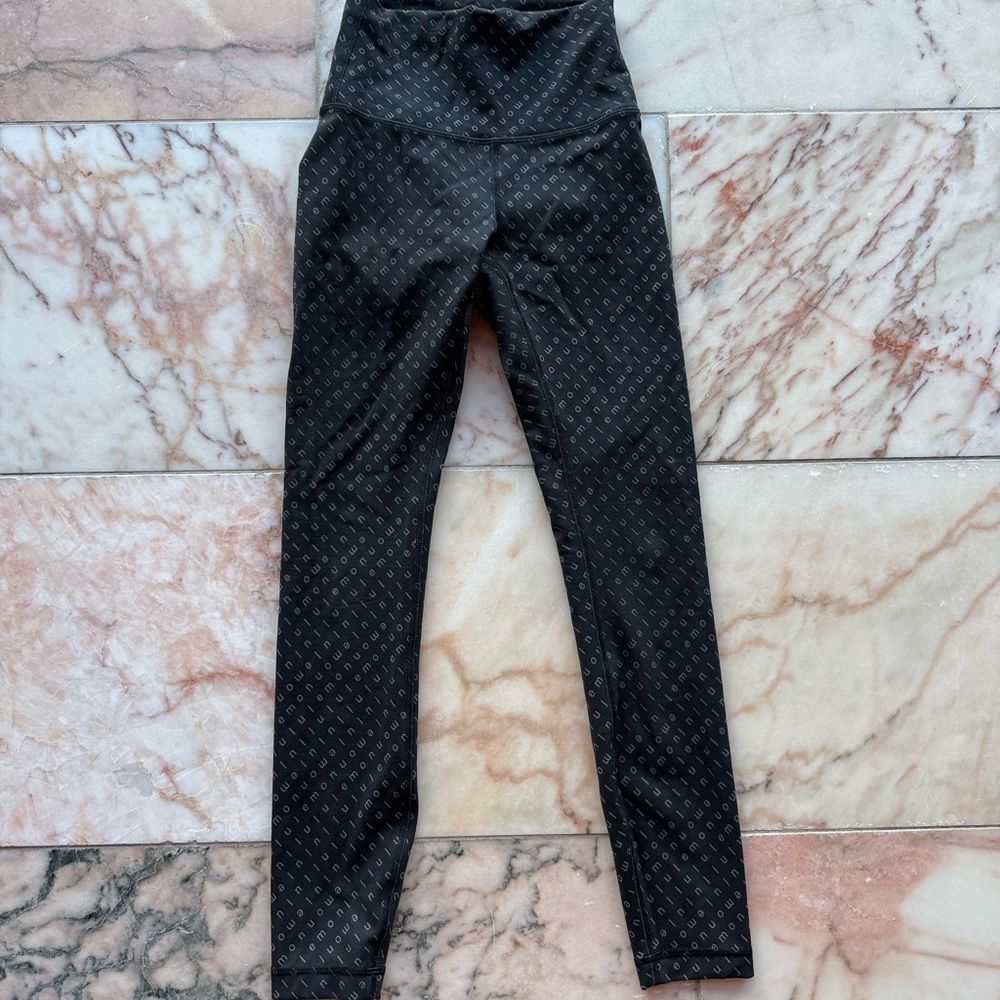 Lululemon Athletica Black Patterned Leggings